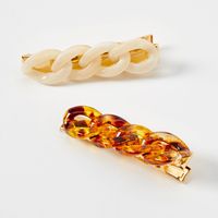 Tortoiseshell Chainlink Hair Clips - 2 Pack