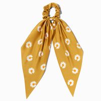 Silky Yellow Daisy Hair Scrunchie Scarf