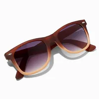 Burgundy Wire Rim Aviator Clear Lens Frames