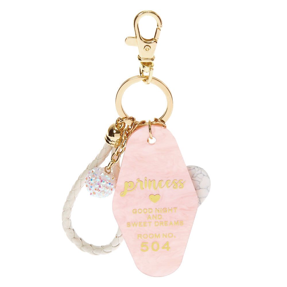 Marbled Princess Keychain - Pink