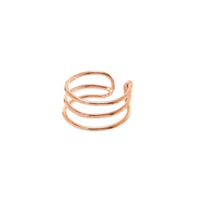 Rose-Gold tone Triple Wire Band Ear Cuff