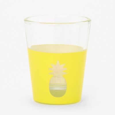 Yellow Pineapple Clear Shot Glass