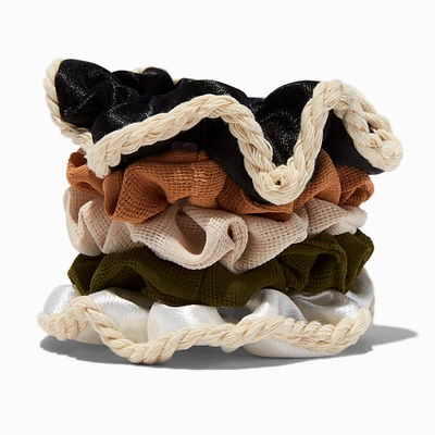 Neutral Rope Hair Scrunchies - 5 Pack