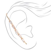 Gold Crystal Ear Cuff Pin