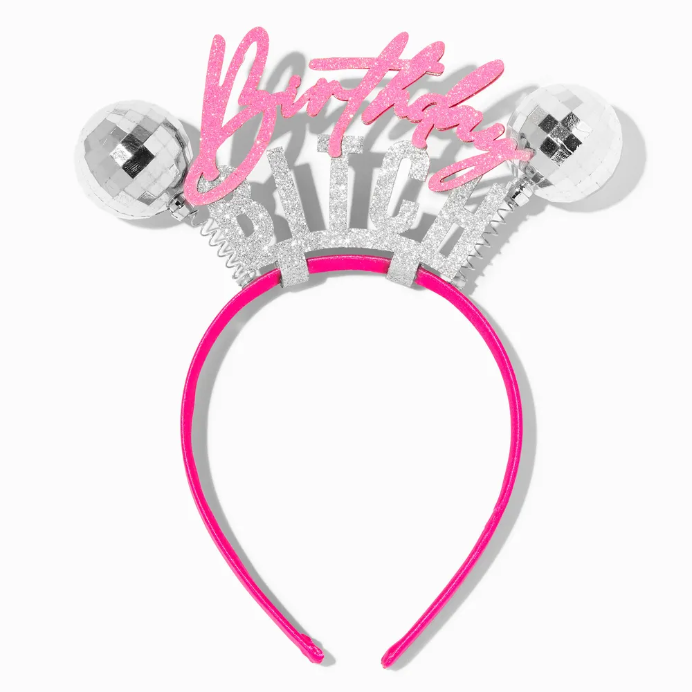 Birthday Bitch Disco Ball Bopper Headband