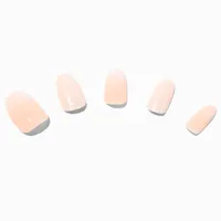 Nude Glitter Coffin Vegan Faux Nail Set - 24 Pack