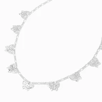 Silver Filigree Butterfly Charm Necklace