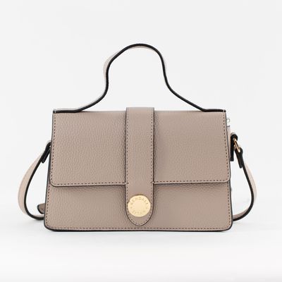 KENDALL + KYLIE Light Beige Pebble Top Handle Crossbody Messenger Bag