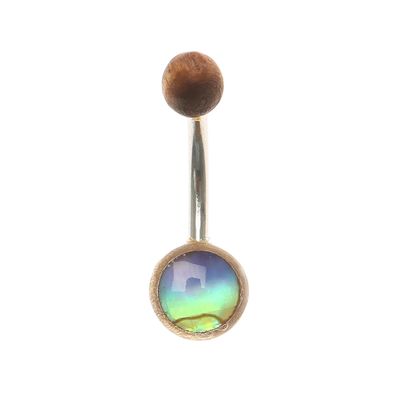 Galaxy Wood Belly Button Ring