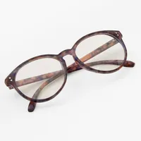 Solar Blue Light Reducing Brown Tortoiseshell Round Clear Lens Frames