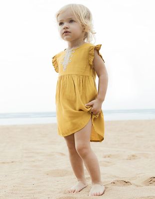 Robe jaune bébé fille
