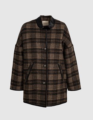 Manteau fauve à carreaux I.Code IKKS | Mode Automne Hiver Manteau, teddy, veste