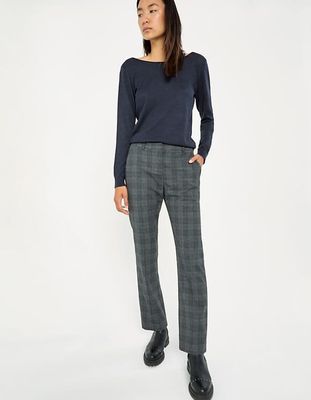 Pantalon droit à carreaux longueur 7/8ème femme IKKS | Mode Automne Hiver Pantalon, combinaison, jeans