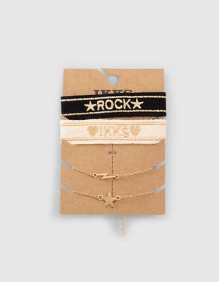 Bracelets dorés esprit rock fille IKKS | Mode Automne Hiver Accessoires