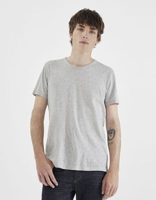 Tee-shirt L'Essentiel gris col V Homme IKKS | Mode Printemps Eté Tee-shirt, Polo