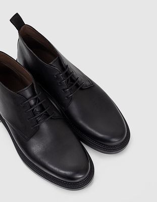 Derbies noirs montants en cuir Homme IKKS | Mode Automne Hiver Chaussures