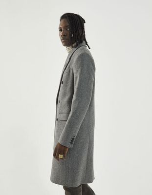 Manteau gris anthracite à chevrons Homme IKKS | Mode Automne Hiver Parka, trench, blouson