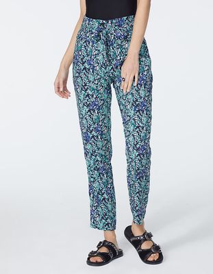 Pantalon taille haute en viscose imprimé Sea Flowers femme IKKS | Mode Printemps Eté Pantalon, combinaison, jeans