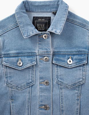 Veste en jean light blue fille IKKS | Mode Printemps Eté Manteau, parka