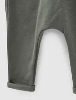 Pantalon kaki clair molleton bio bébé
