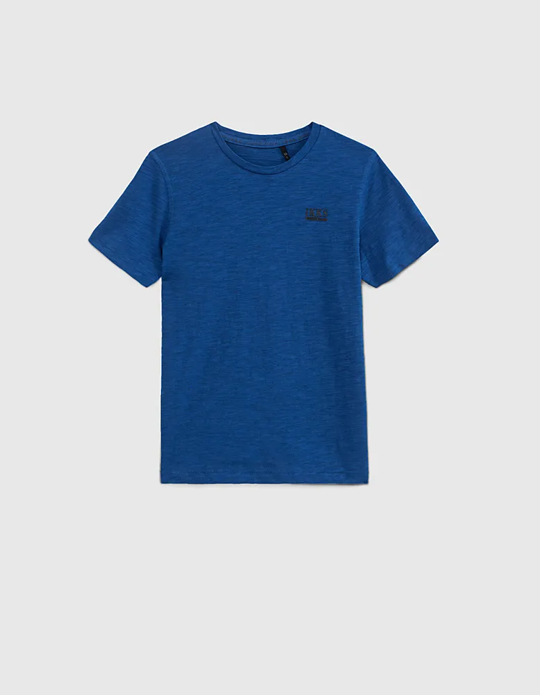Tee-shirt bleu Essentiel en coton bio garçon