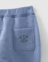 Pantalon bleu molleton bio bébé