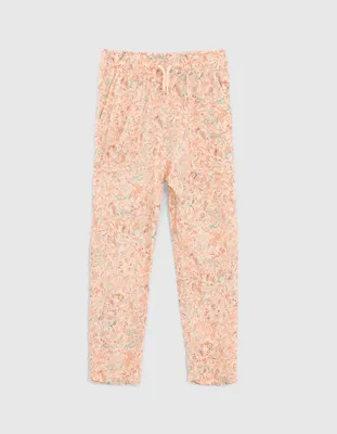 Pantalon pêche Lenzing™ Ecovero™ à imprimé floral fille