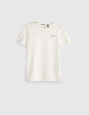 Tee-shirt blanc Essentiel en coton bio garçon