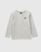 Tee-shirt gris chiné Essentiel coton bio garçon