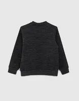 Sweat navy Essentiel molleton bio garçon