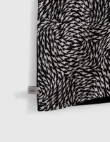 Débardeur noir bi-matière imprimé graphique fille