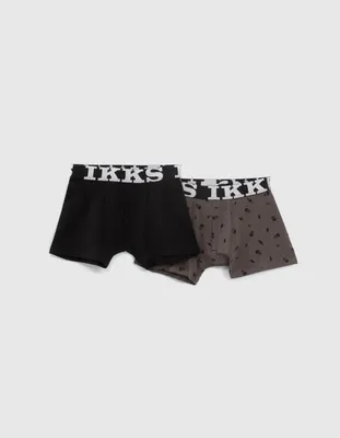 Boxers gris imprimé rock et noir garçon