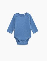 Body bleu moyen à personnaliser en coton bio bébé IKKS | Mode Printemps Eté Bodies & Pyjama