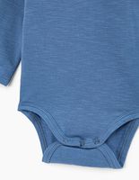 Body bleu moyen à personnaliser en coton bio bébé IKKS | Mode Printemps Eté Bodies & Pyjama