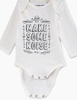 Body milk à message et skull coton bio bébé IKKS | Mode Printemps Eté Bodies & Pyjama
