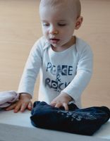 Body milk à personnaliser en coton bio bébé IKKS | Mode Printemps Eté Bodies & Pyjama