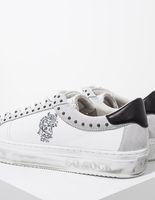 Baskets blanches en cuir visuel rock détails clous femme IKKS | Mode Printemps Eté Chaussures