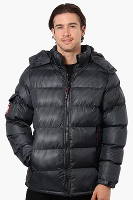 Canada Weather Gear Grid Pattern Bubble Bomber Jacket