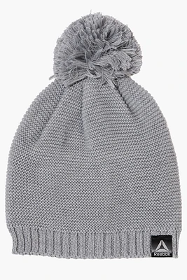 Reebok Pom Pom Knit Beanie Hat - Grey