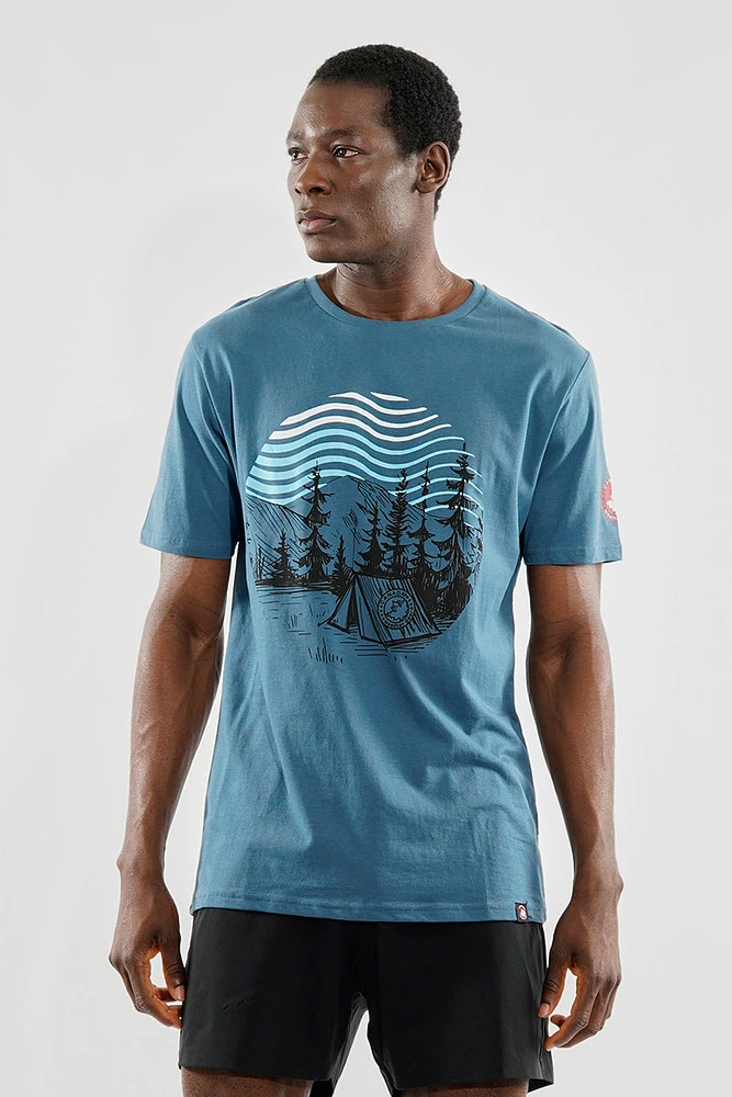 Canada Weather Gear Camping Print Tee