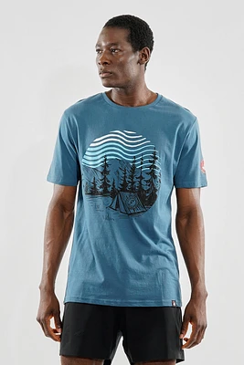 Canada Weather Gear Camping Print Tee