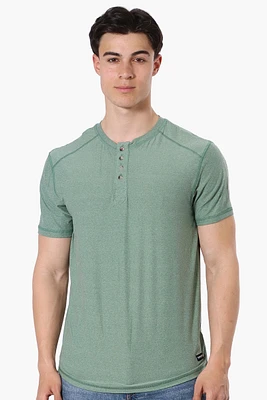 Canada Weather Gear Basic Henley Tee - Olive