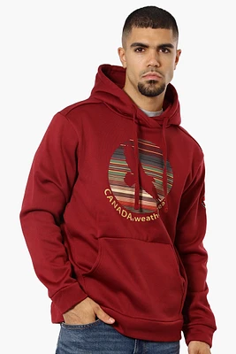 Canada Weather Gear Eagle Graphic Hoodie - Burgundy