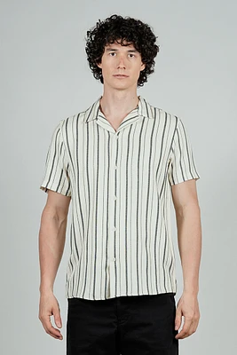Kenneth Blake Striped Basic Button Up Casual Shirt