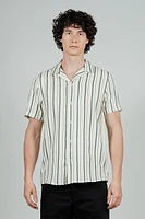 Kenneth Blake Striped Basic Button Up Casual Shirt