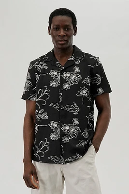 Kenneth Blake Floral Basic Button Up Casual Shirt