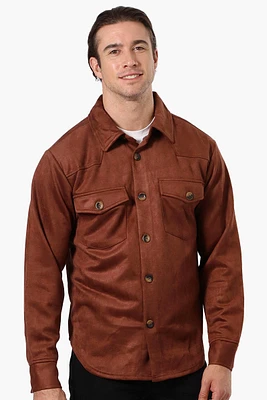 Urbanology Button Up Suede Lightweight Jacket