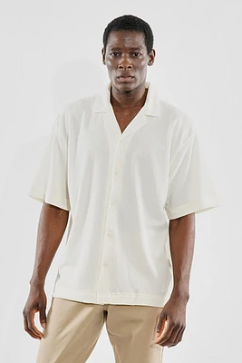 Saints Studio Solid Textured Button Up Casual Shirt