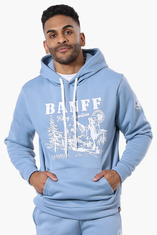 Canada Weather Gear Banff Print Hoodie - Blue