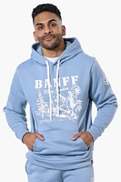 Canada Weather Gear Banff Print Hoodie - Blue